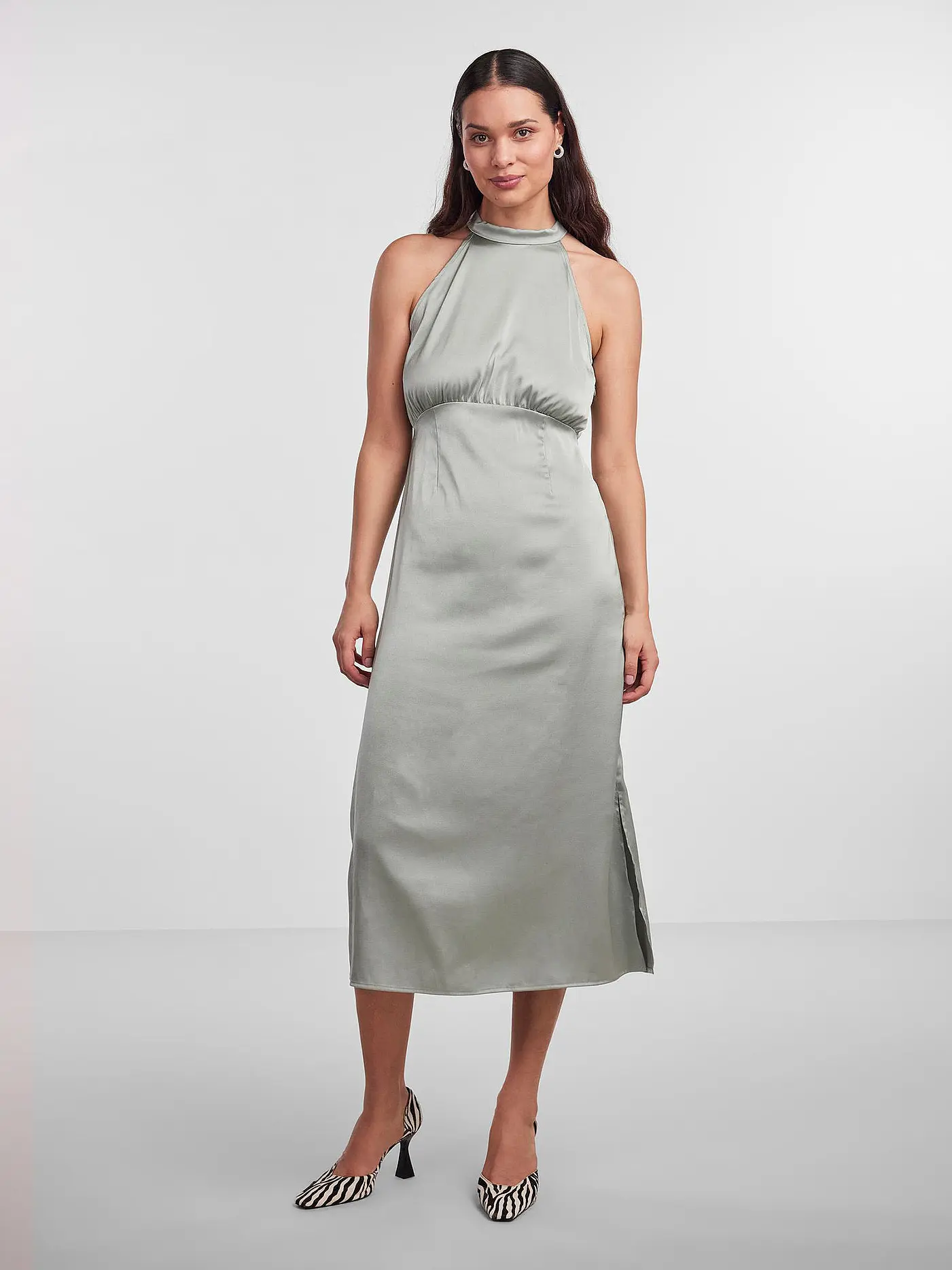 YAS | Abenkleid YASFELINA | hellgrau