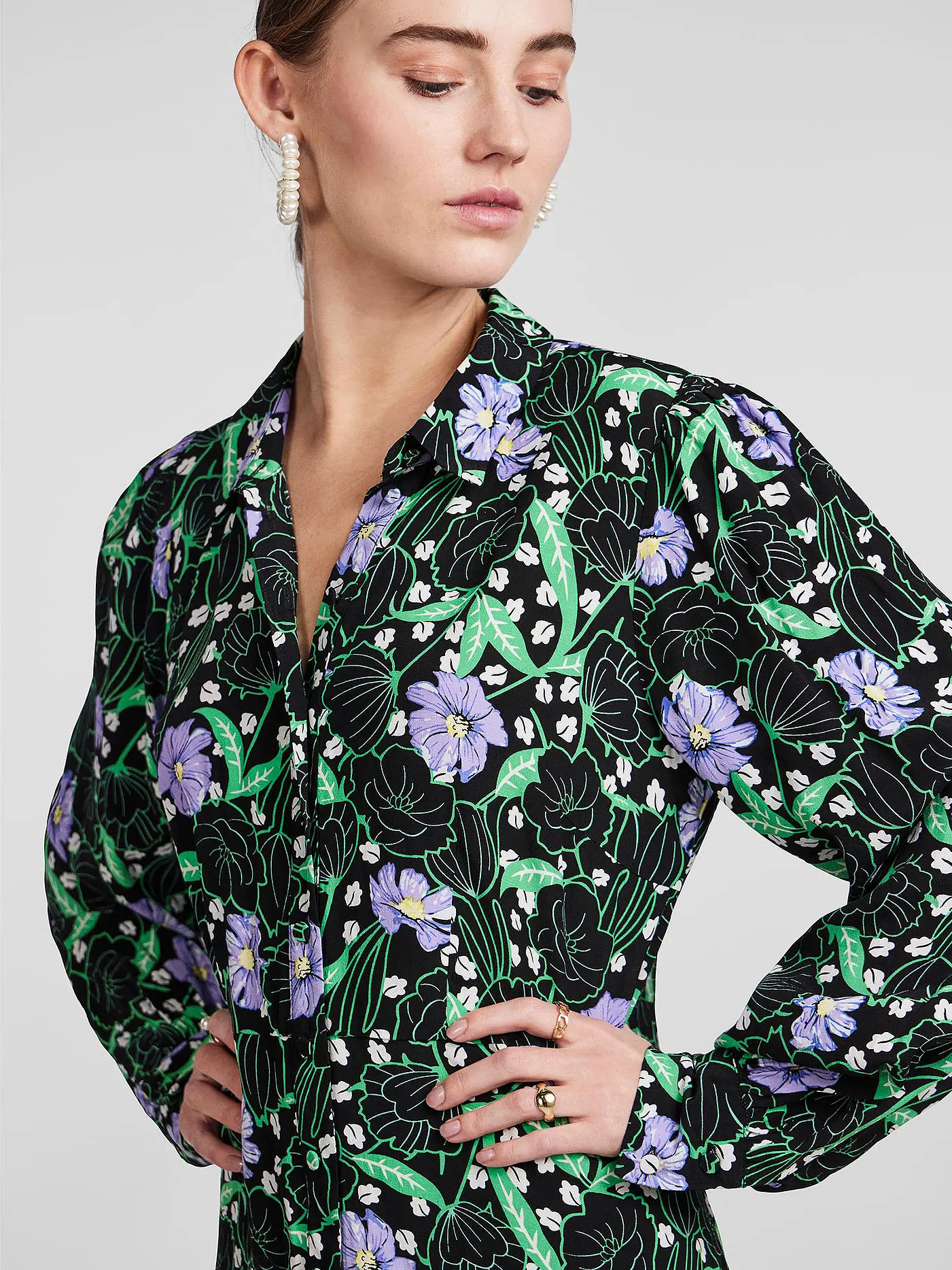 YAS | Hemdblusenkleid YASKATYRA | bunt
