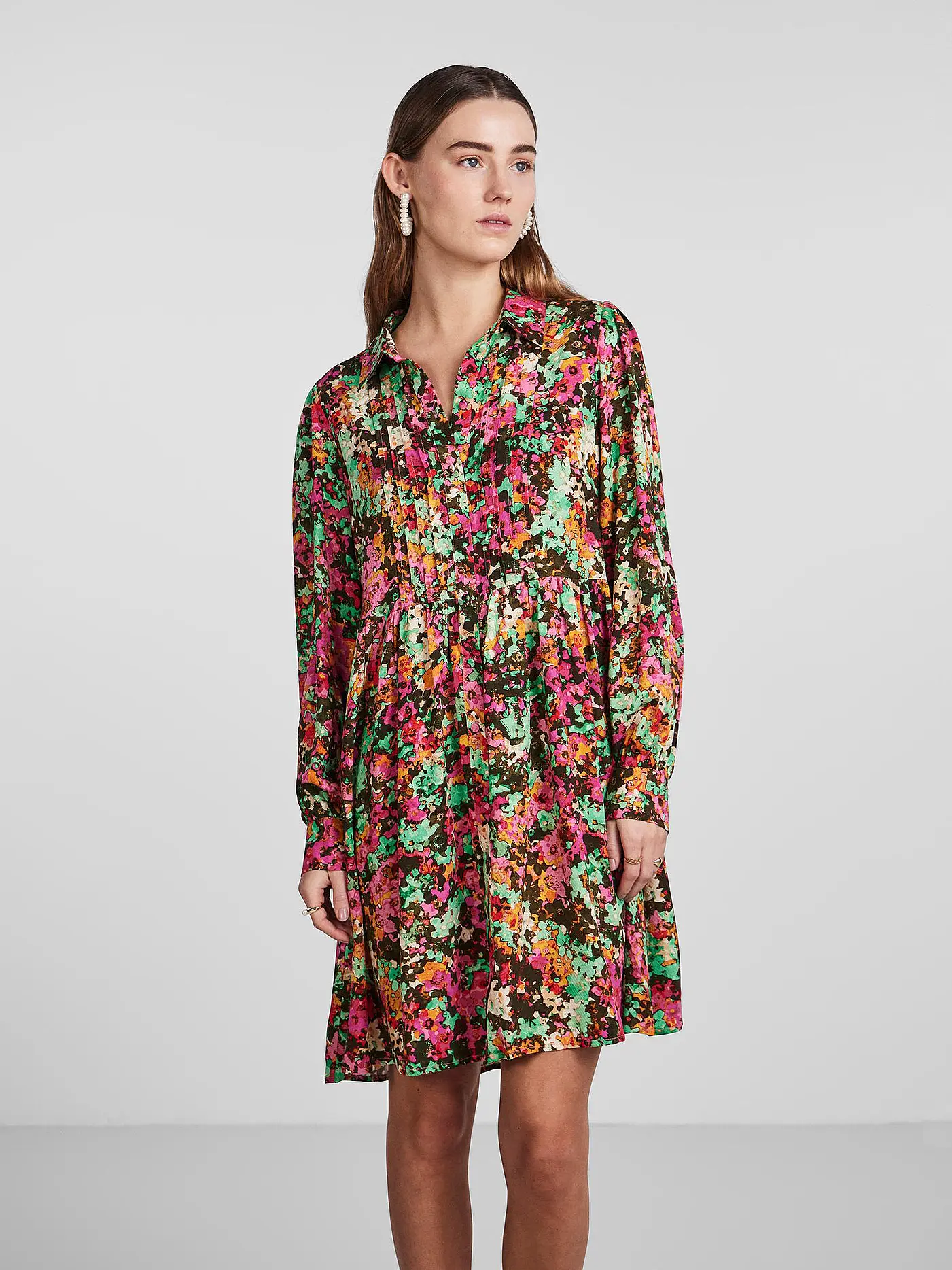 YAS | Hemdblusenkleid YASMING | rosa