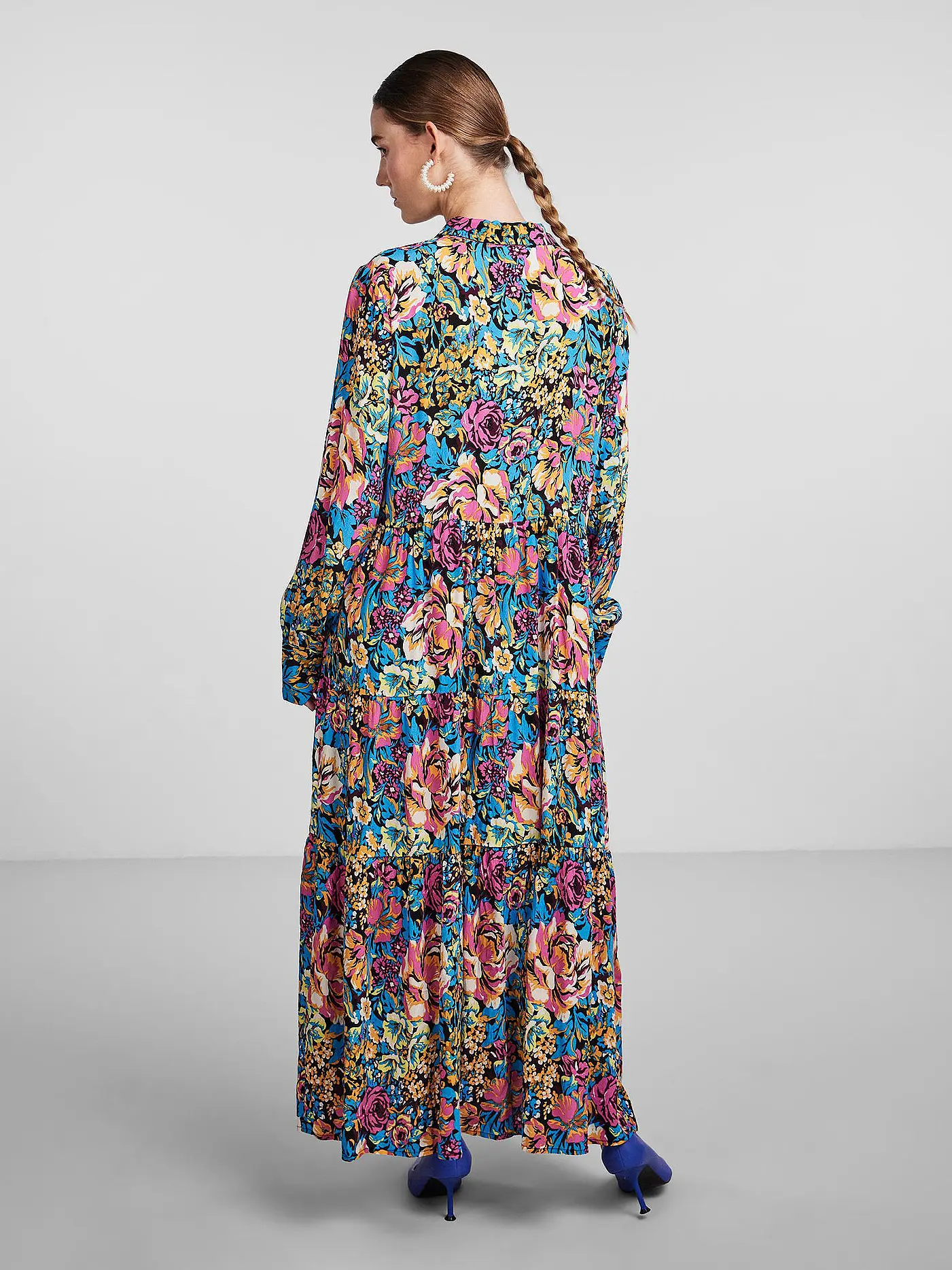 YAS | Hemdblusenkleid | blau