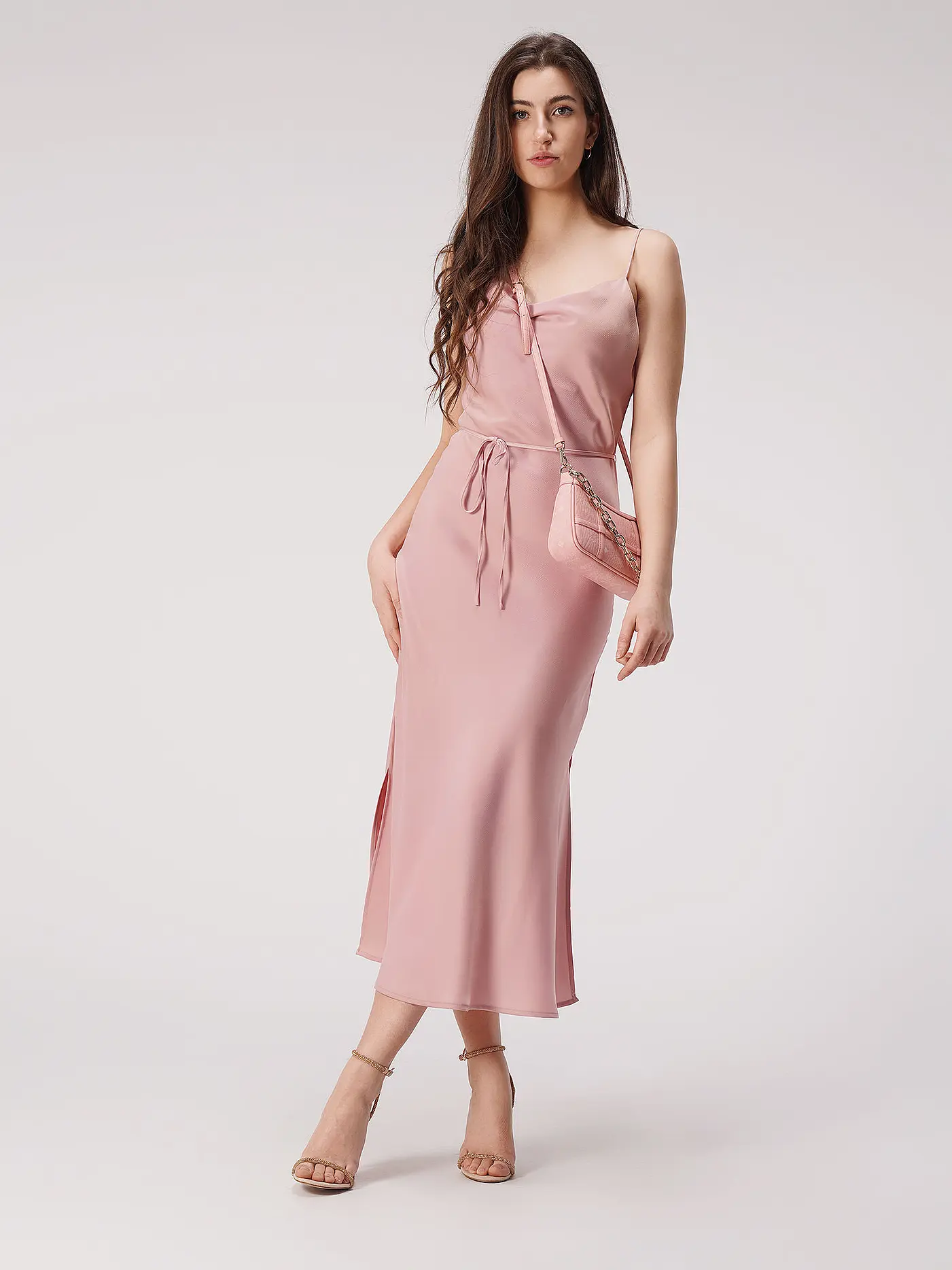 YAS | Midikleid YASTHEA  | rosa