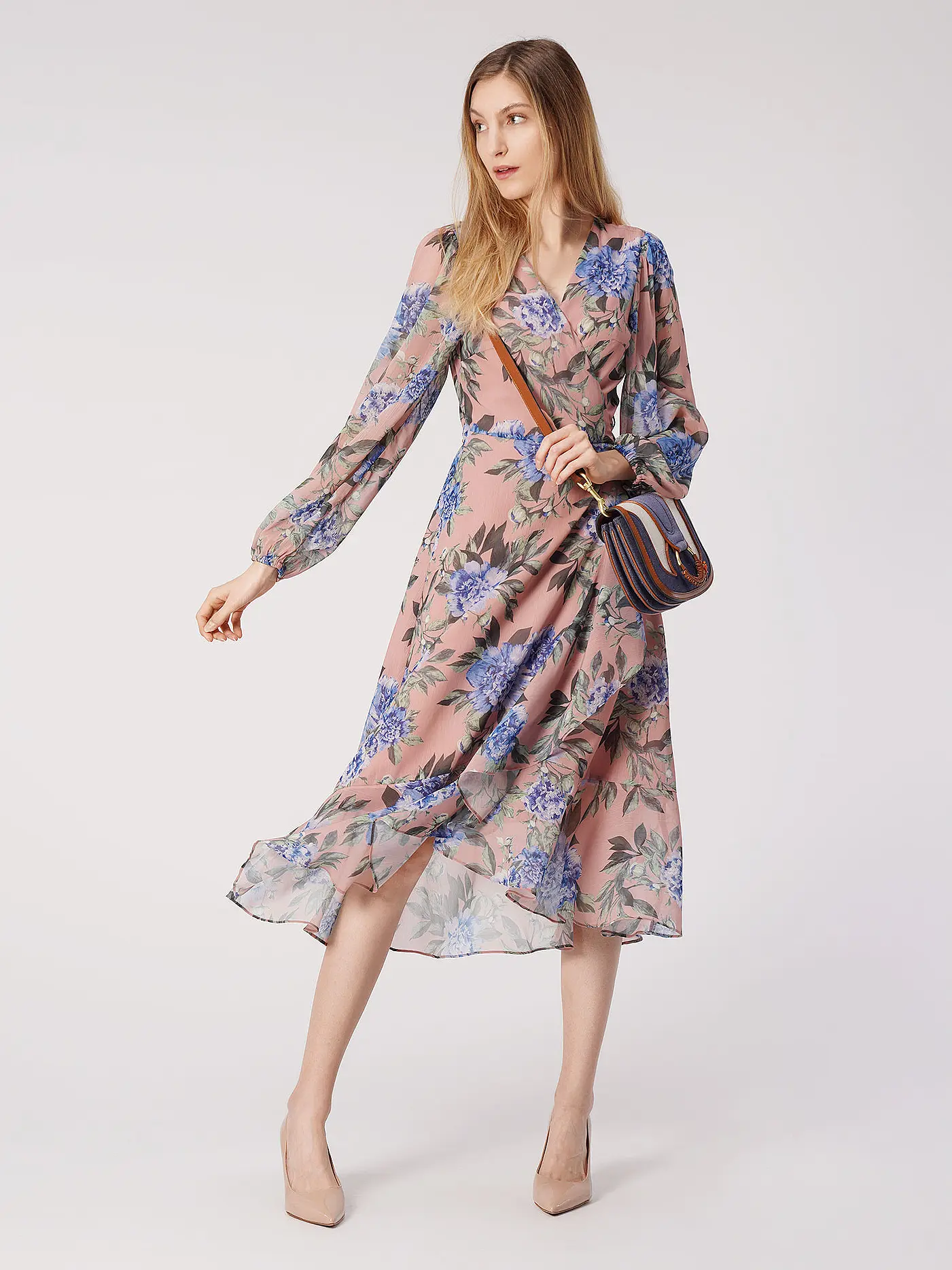 YAS | Wickelkleid YASESME  | rosa