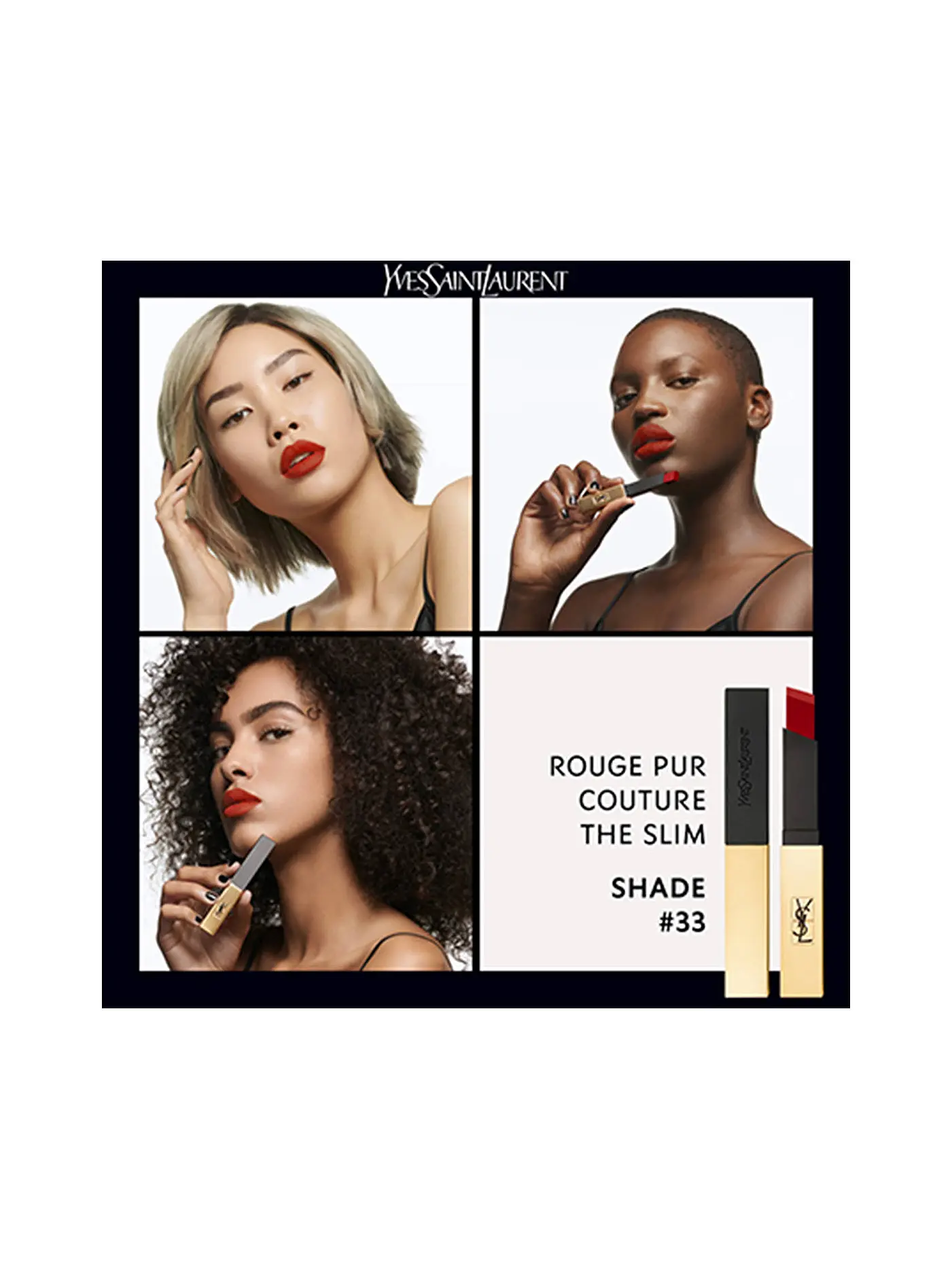YVES SAINT LAURENT | Lippenstift - Rouge Pur Couture The Slim ( 33 )  | dunkelrot
