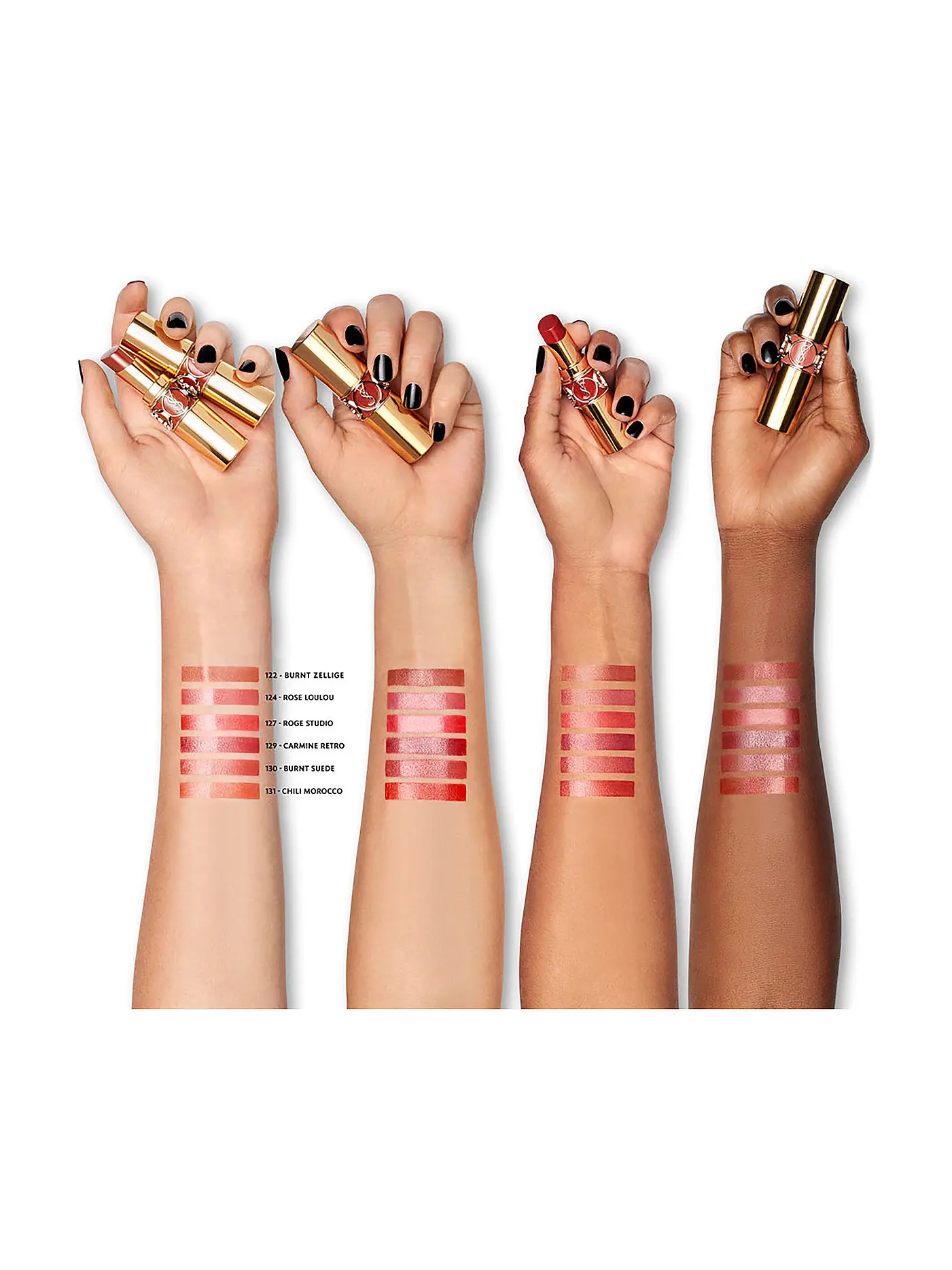 YVES SAINT LAURENT | Lippenstift - Rouge Volupte Shien ( 130 Burnt Suede )  | rot