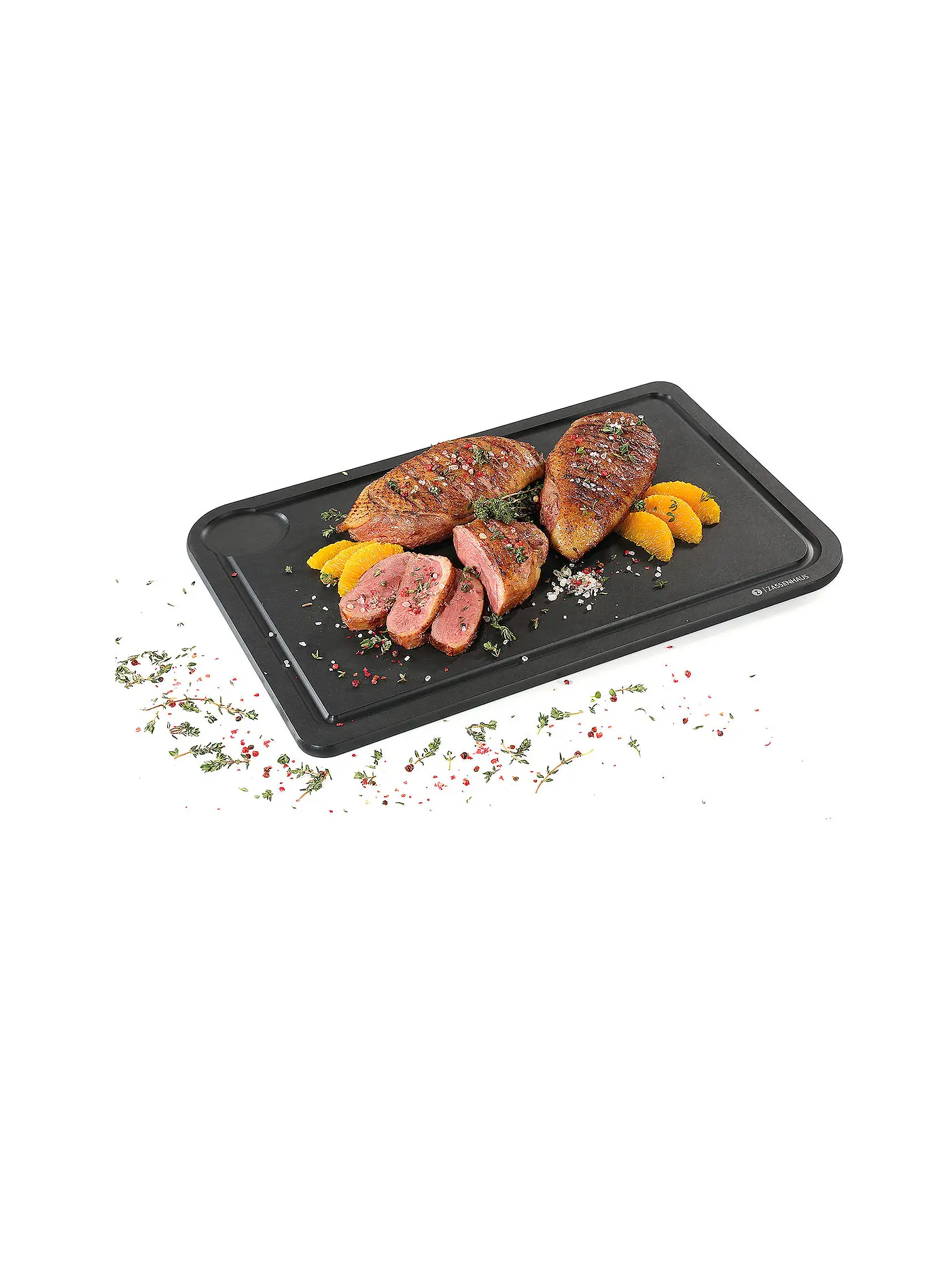 ZASSENHAUS | COMFORT PLUS - Tranchierbrett 42×27,5×0,9cm | schwarz