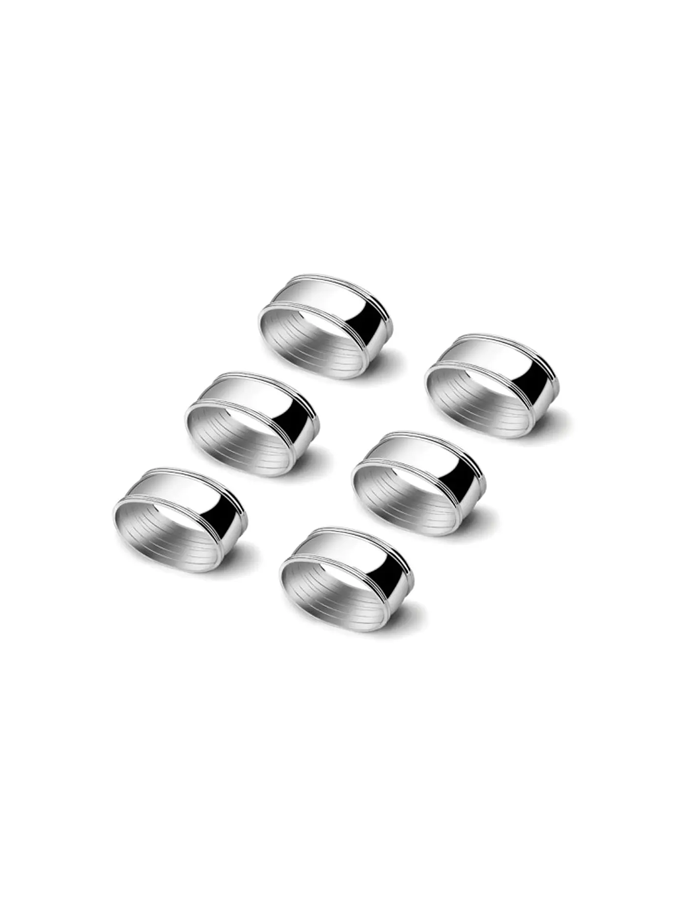 ZILVERSTAD | Stoffserviettenring oval 6er versilbert | silber